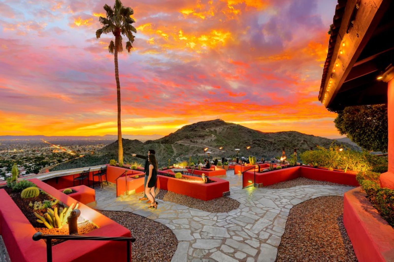 Sunset patio overlooking Phoenix at Different Pointe of View